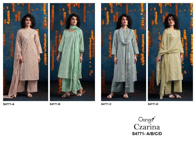 Ganga czarina 4771 cotton dress materials wholesale in tirupur